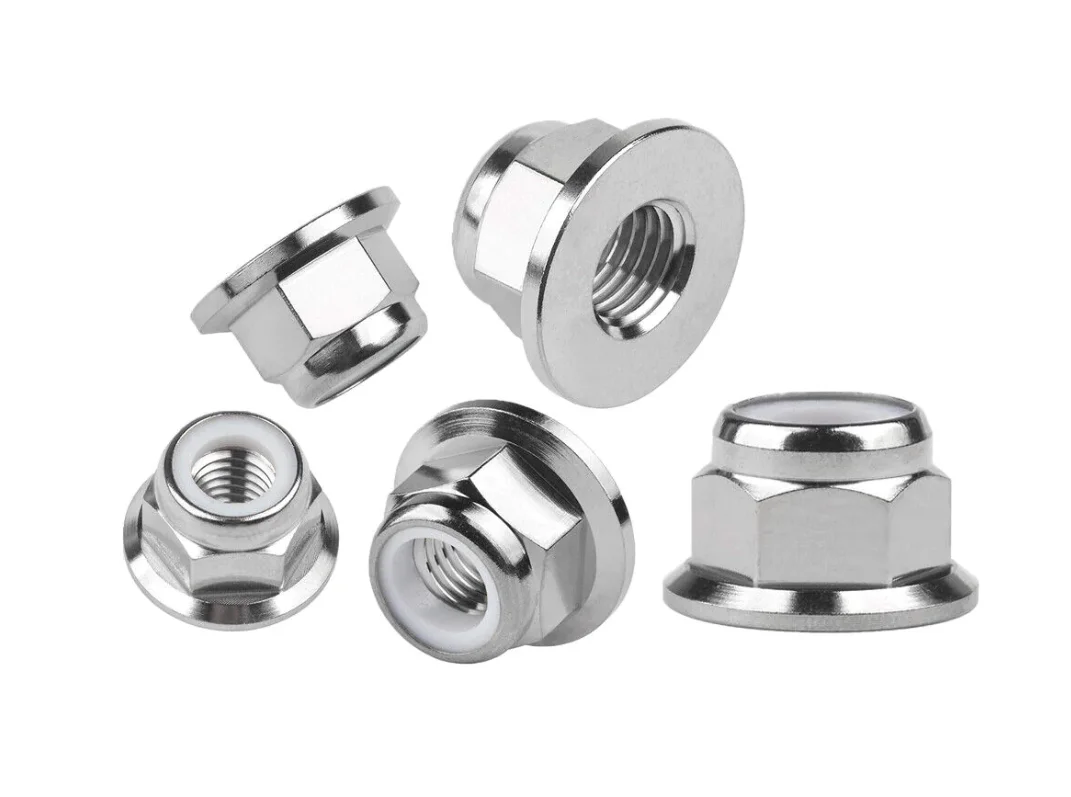 Wanyifa Titanium Flanged Lock Nuts – M6 M8 M10 M12, Black, 6 Pieces (M8 Pitch 1.25mm)