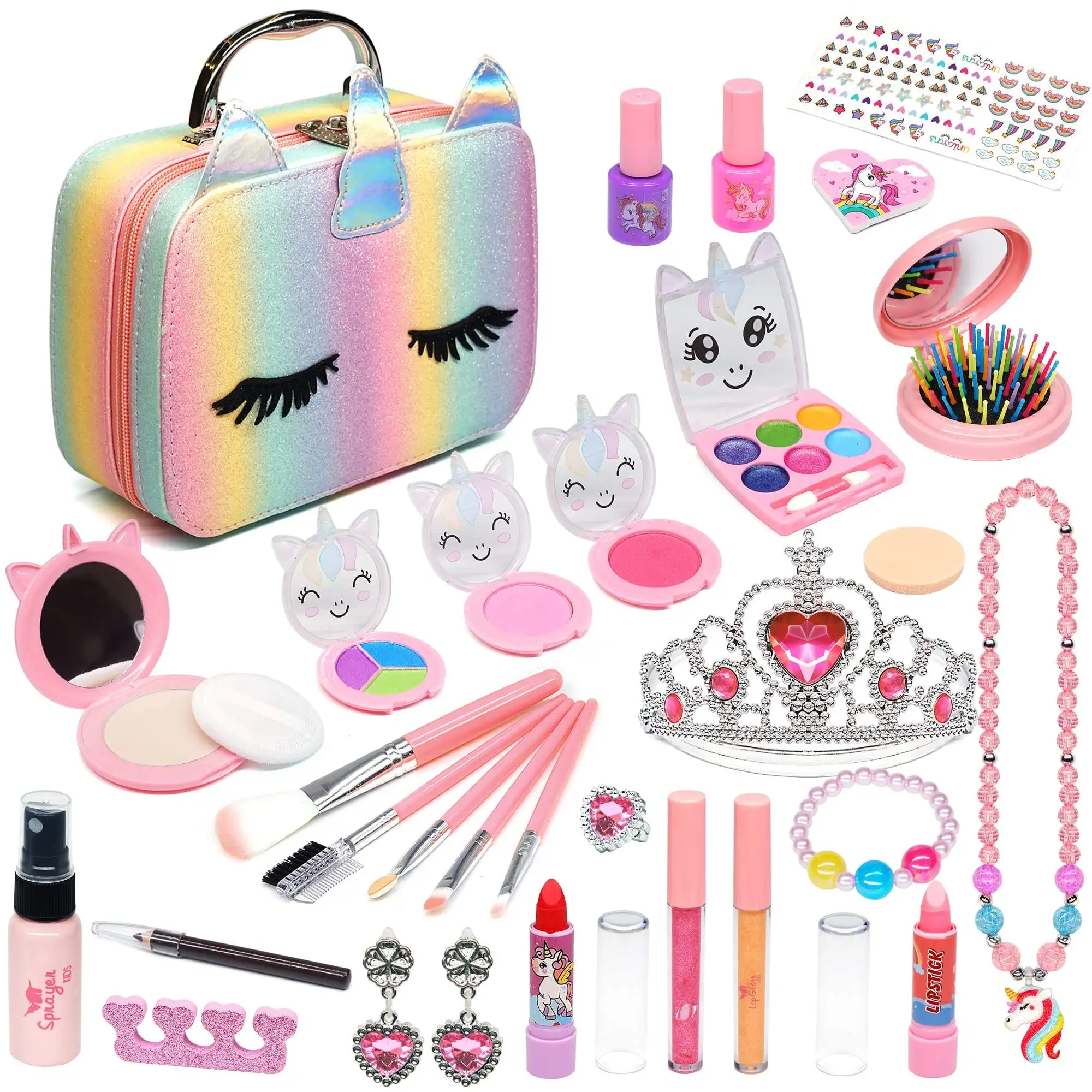 Kids Makeup Kit For Girl Real Make Up Set Washable Makeup Toy For ...