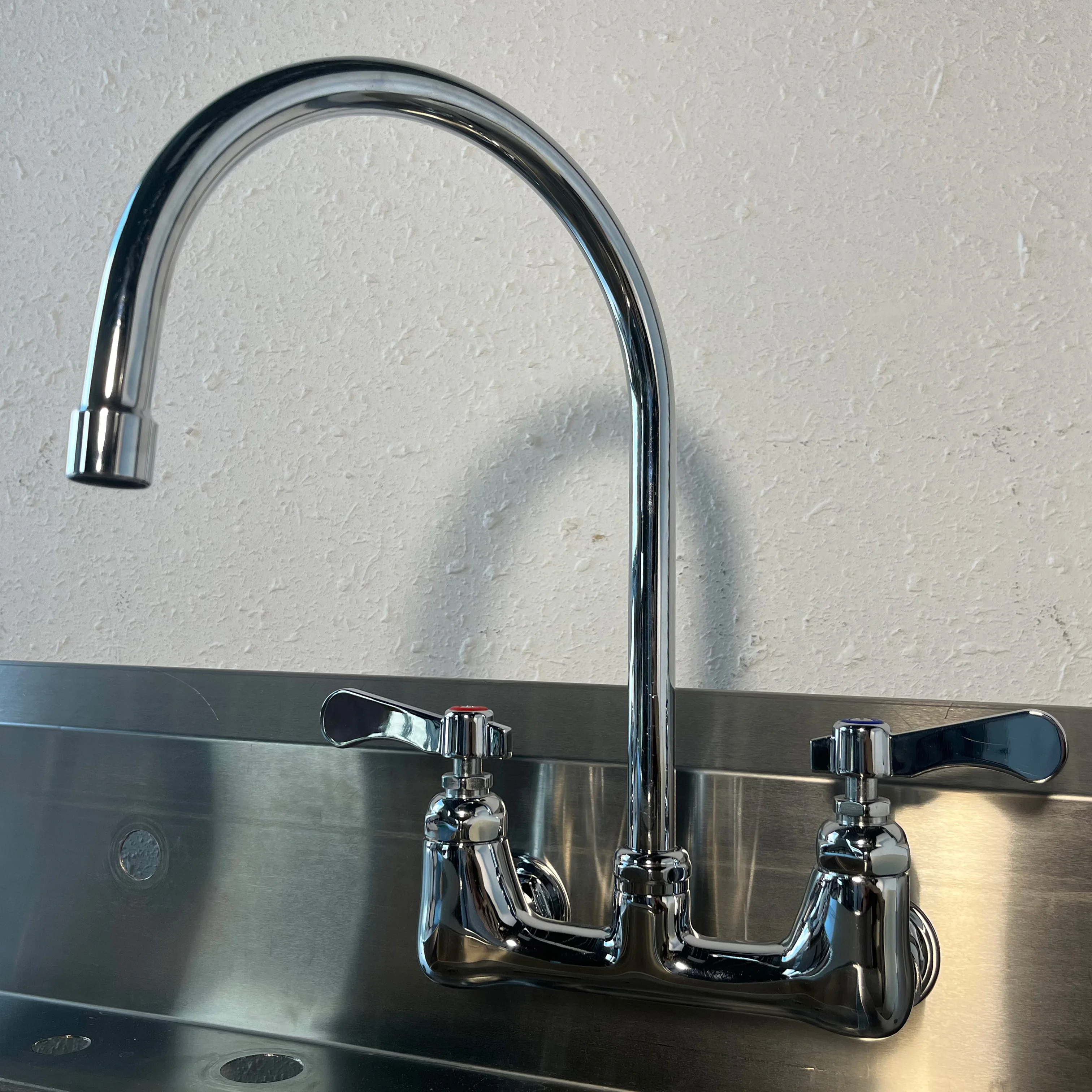 Commercial Kitchen Faucets Wall Mount 2 Holes Classic Kitchen Sink Mixer Tap Faucet With Brass Stainless Steel Kitchen Faucet