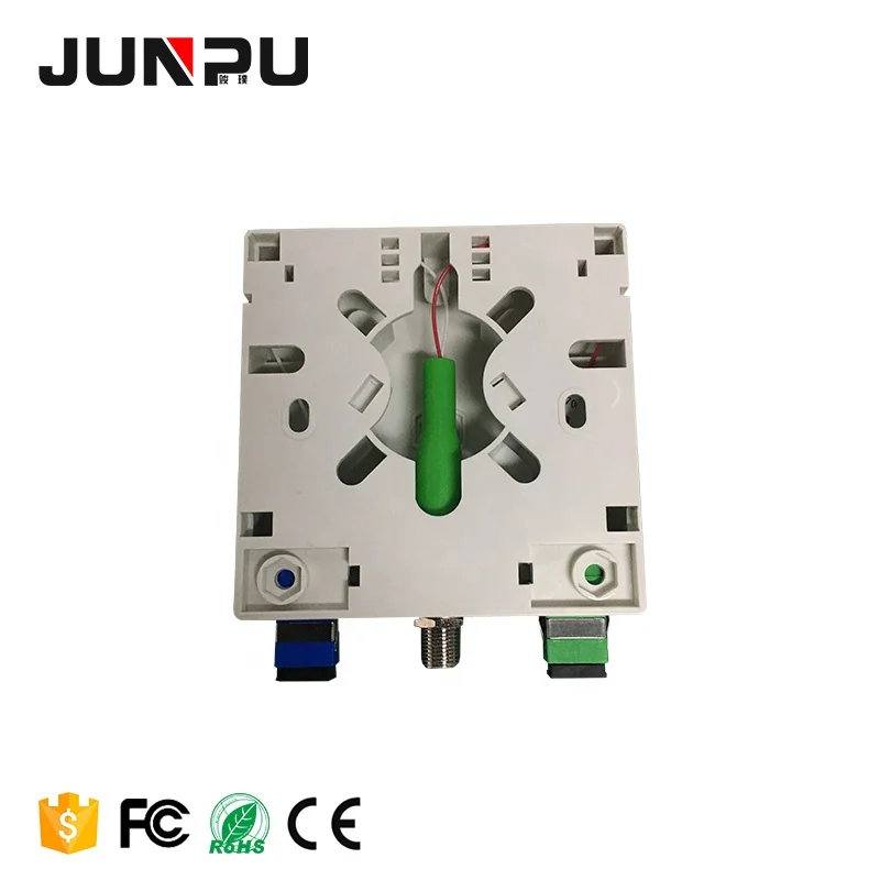 AGC node for ftth WDM optical node with 2 RF output fiber optic receiver for smart hotel solution