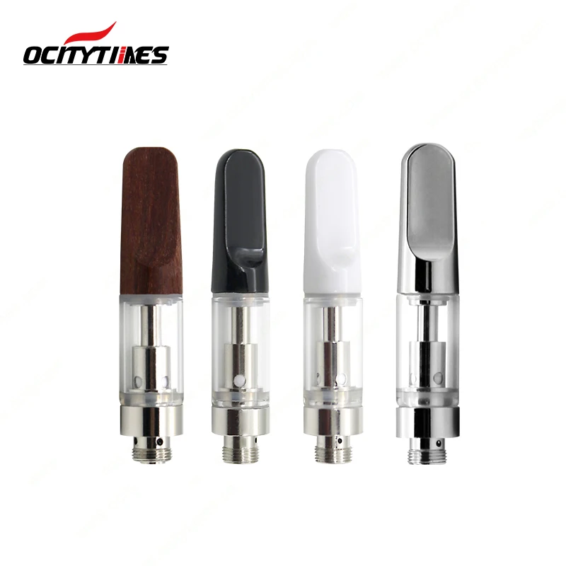 ocitytimes C4 empty 1.0ml 0.5ml custom logo ceramic coil metal mouthpiece cbd vape cartridge