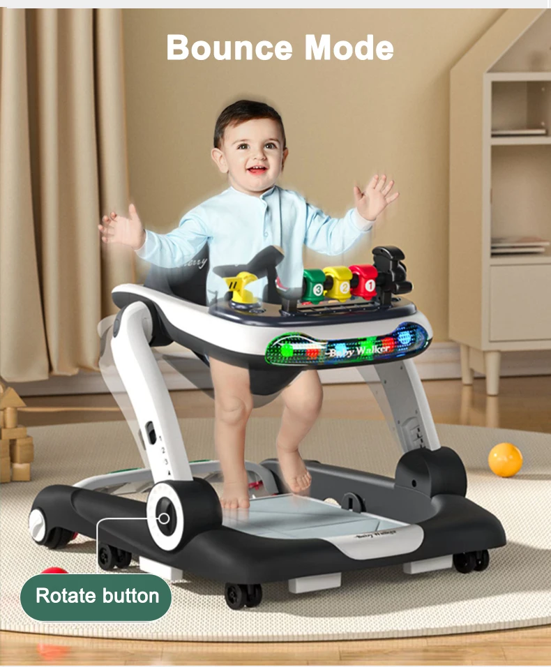 Music Multifunction Colors Simple Big Baby Walker for Tall Babies