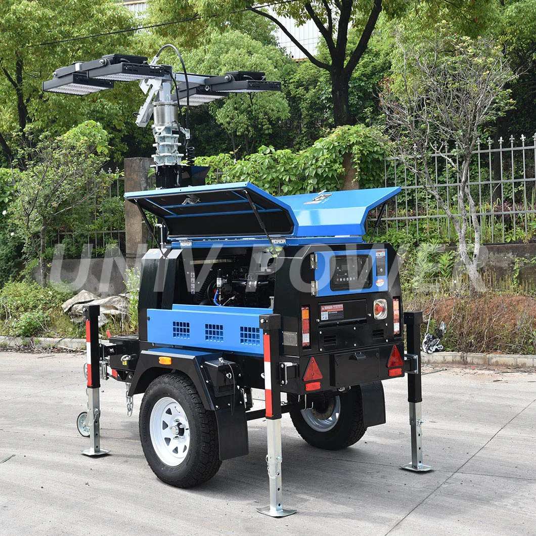 4000W Metal Halide Diesel Engine Light Tower Towable