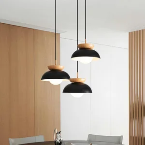 Japanese Wood Tone Pendant Light with Wabi-Sabi Style for Nordic Dining and Tea Room Minimalist Modern Bar Lam