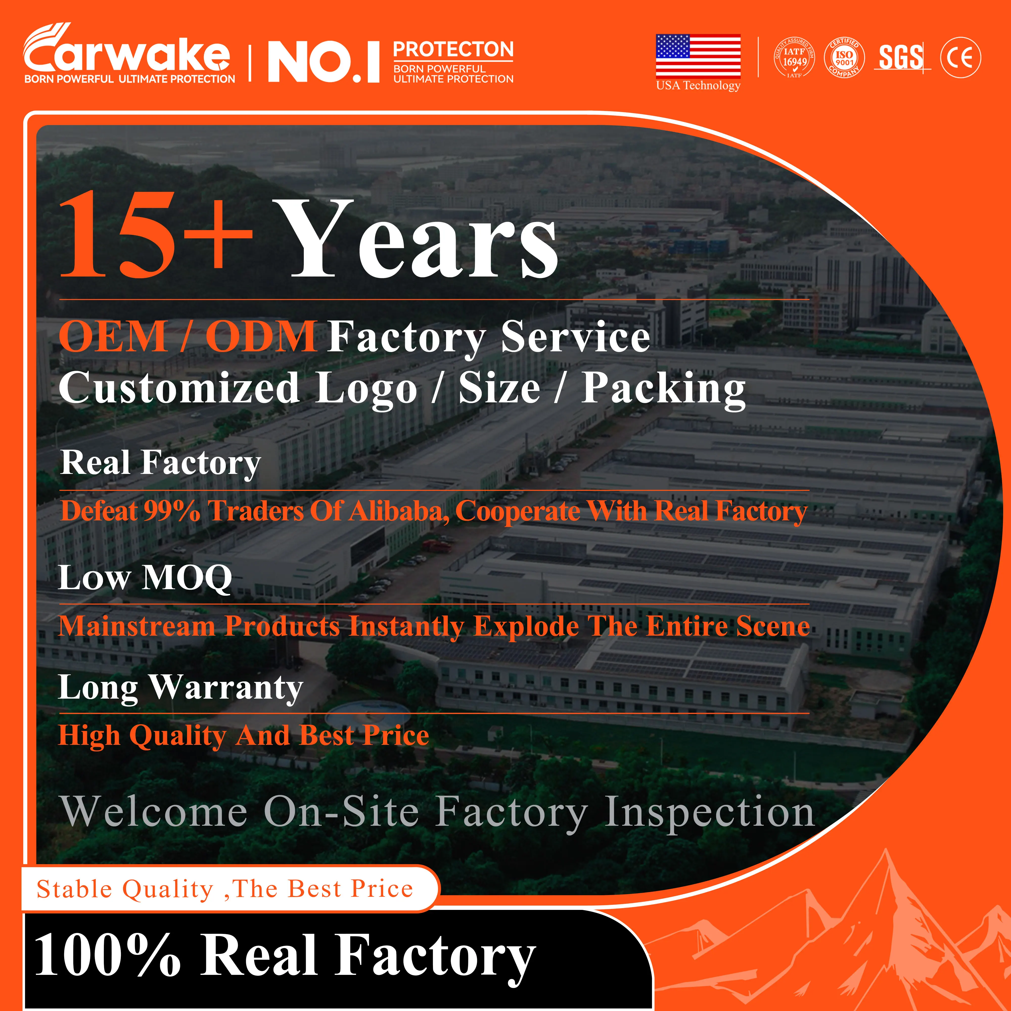 Carwake Manufacturer Free Sample 10 Years Warranty High definition and high scalability Car Window Film