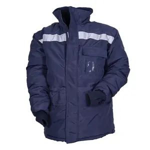 Hot Sale Waterproof Reflective Safety Quilted Work Cold Storage Room Freezer Jacket