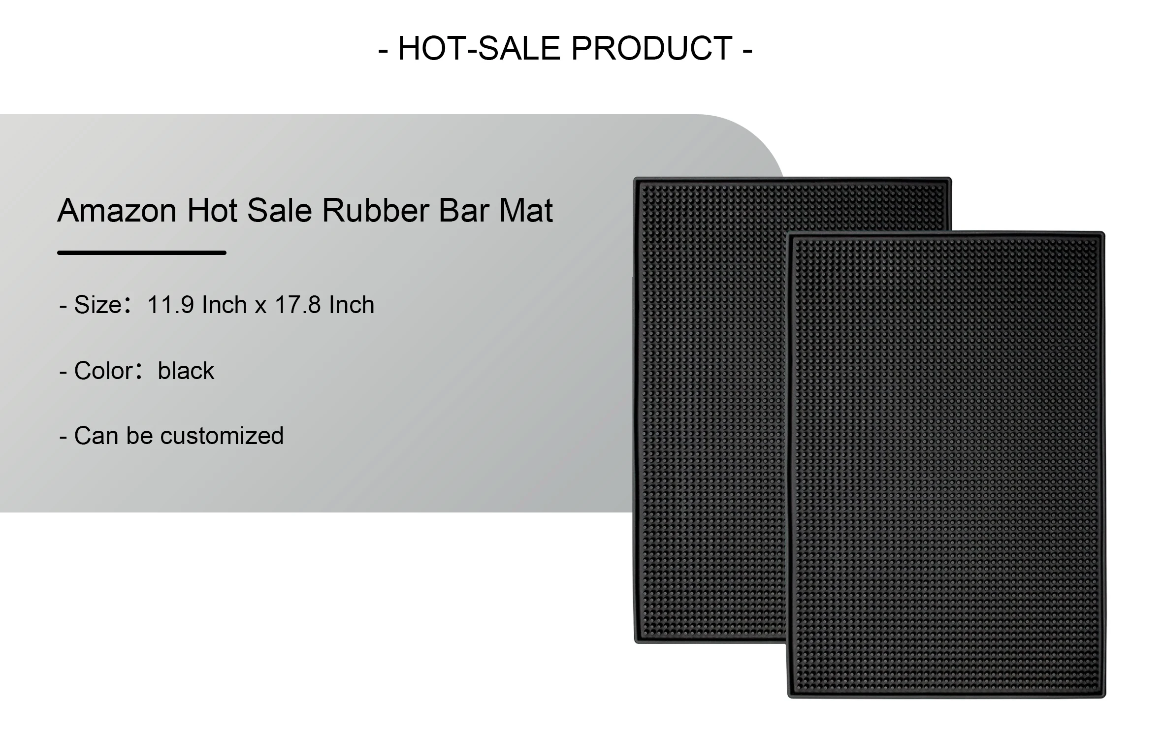 Custom PVC Rubber Drip Mat Beer Bar Mat