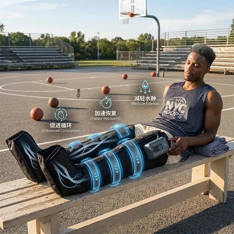 Wireless 6-Chamber Leg Compression Boots for Circulation & Recovery