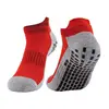 Chaussettes à fond rouge et gris