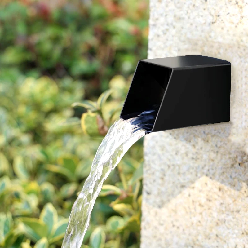 Black Color Waterfall Outdoor Wall Water Flowing Tools Small Size 15*5 ...