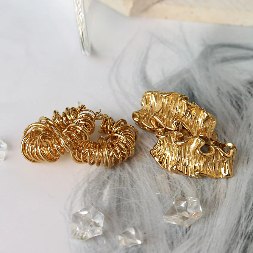 Orecchini A Cerchio Con Perle Placcati Oro 18k - Donna, Ipoallergenici, Piccoli E Leggeri