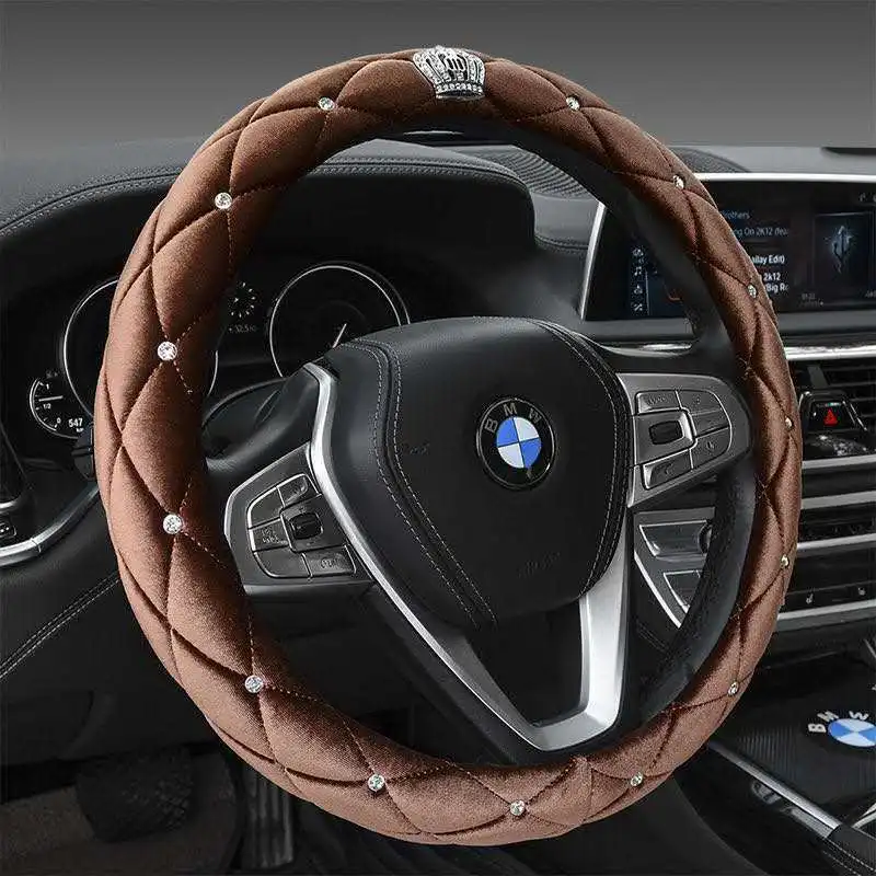 Carwales Car Bling Steering Wheel Cover For Women Girls 15 Inch Universal Colorful