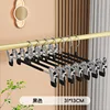 Plastic-coated trouser hangers - black