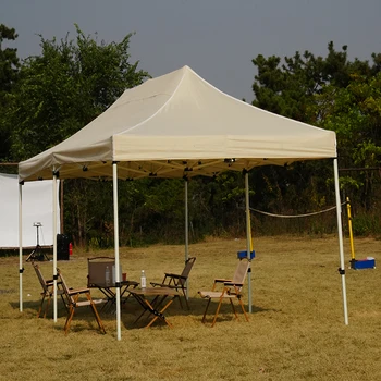 Wholesale 3x3m Outdoor Steel Advertising Tent Customizable Logo Printing Double Layer Four-Corner Stall with Steel Frame