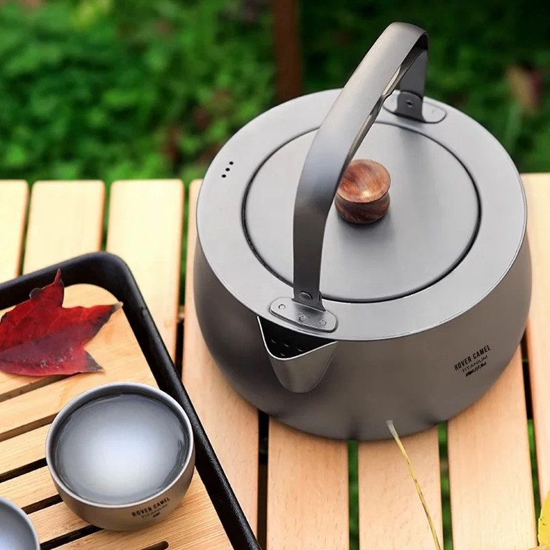 Travel Accessories Camping Titanium Kettle Outdoor Tea Coffee Kettle  Tableware Pot Supplies Tourist Dishes Hiking Cooking Equipm