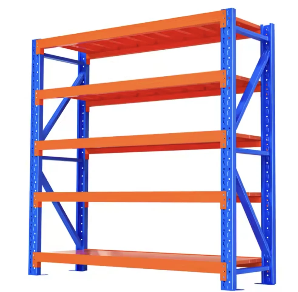 Adjustable Steel Boltless Shelf and Racks Corrosion Protection Medium Duty Warehouse Storage Rack Shelf