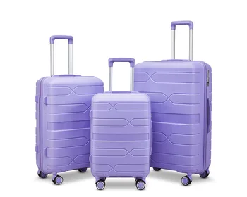 Factory Custom Spinner 20+24+28 luggage set Customizable Tag Suitcase Child 3 Pcs Pp Luggage Sets