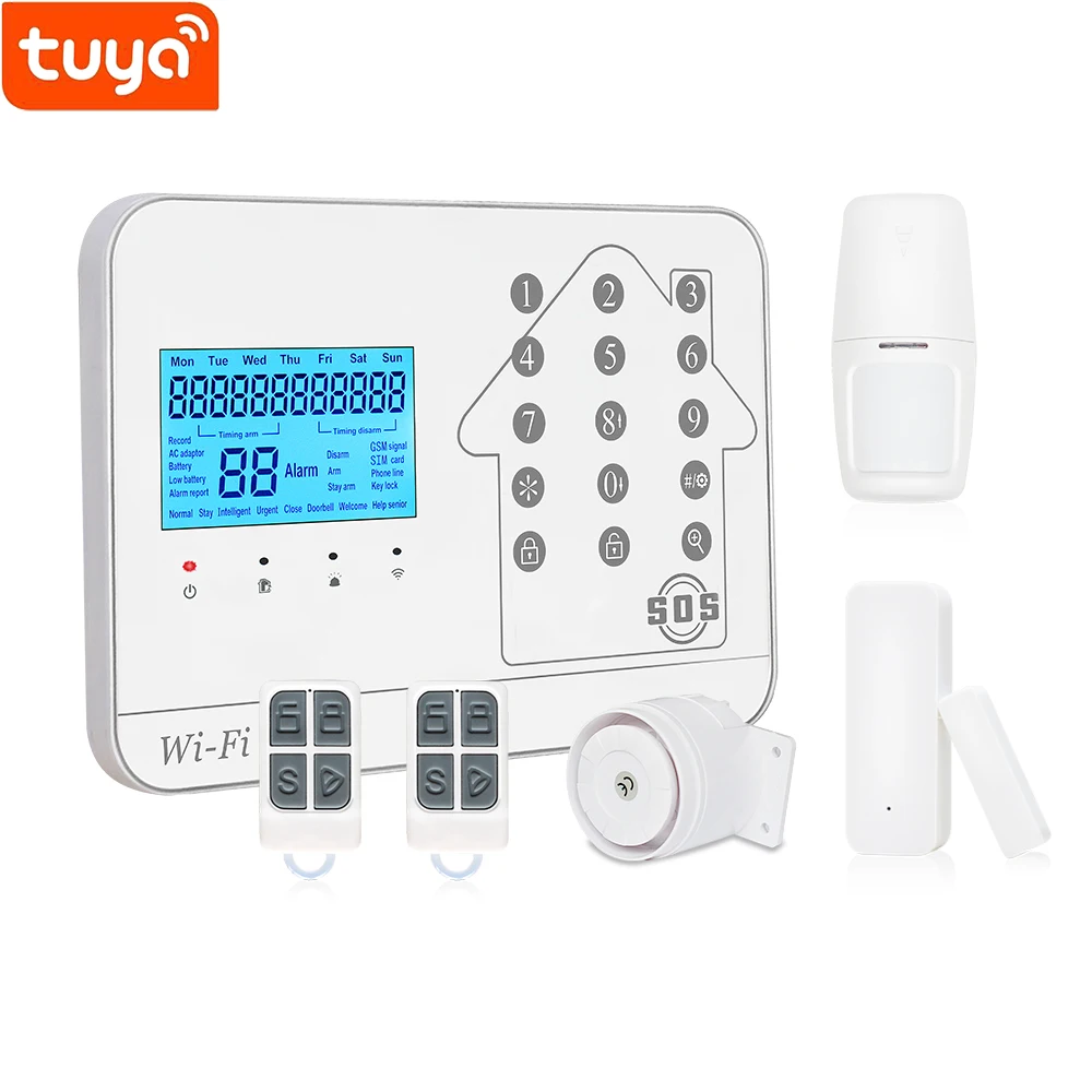 New Design Wireless WiFi Home Security System/Wireless Home Alarm Kit/Sim Card GSM Burglar Alarm WiFi Alarm System