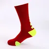 Red with neon yellow toe and heel