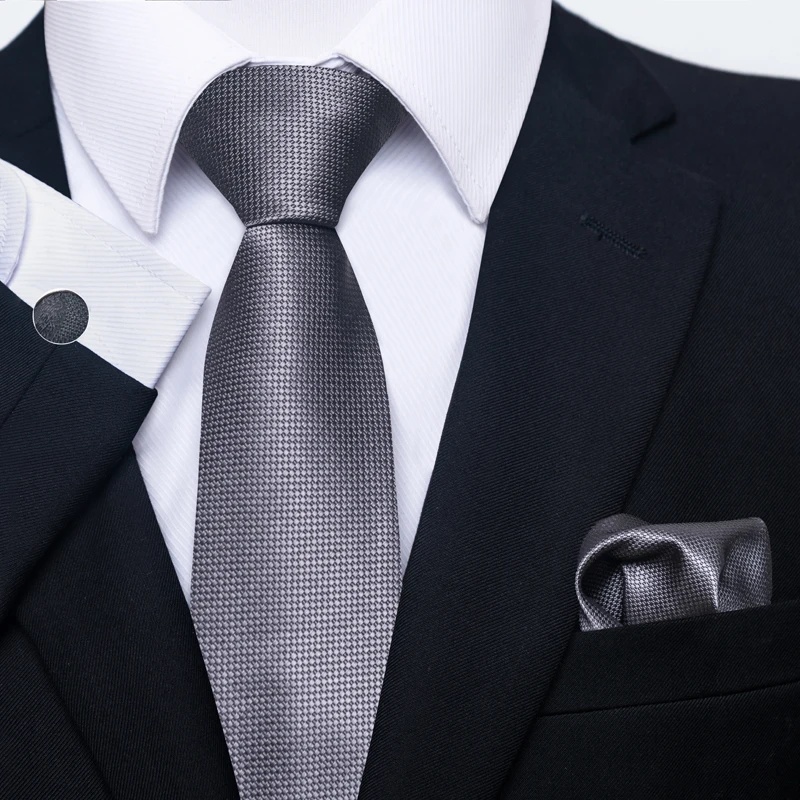 Luxury Tie For Men 100% Silk Tie Hanky Cufflink Set Necktie Hombre ...