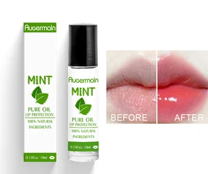 Private Label Mint Lip Oil Roll on Organic Plumper Hydrating Custom Moisturizing Lip Oil