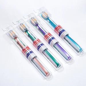 High Quality Soft Nylon Bristle Toothbrush for Adults New Design PVC Orthodontic Disposable Plastic Handle Biodegradable Home