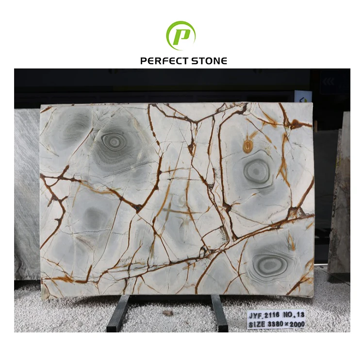 Alibaba.com: Luxury White Quartzite Slab with Gold Veins, Light ...