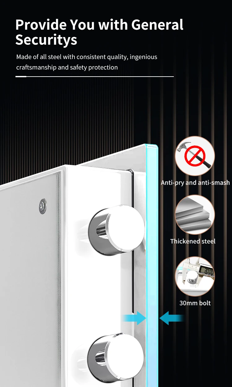 CEQSAFE High Quality Fingerprint Safe Digital Mini Fireproof Biometric Safe Box manufacture
