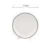 Assiette argentée de 8 pouces
