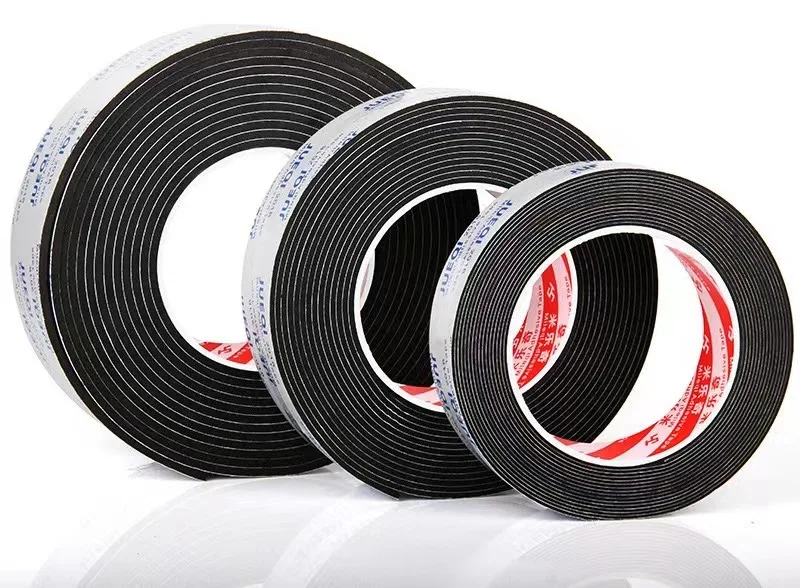 Powerful eva single side rubber seal foam foam black EVA foam sponge rubber single side tape