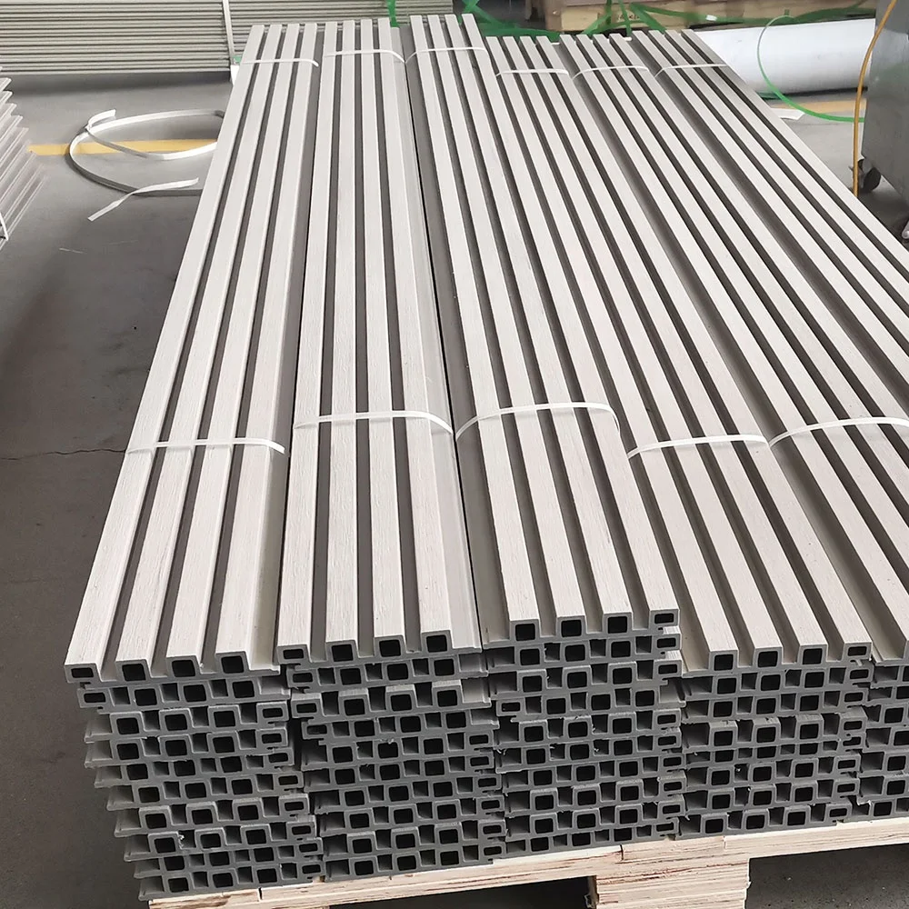 Modern Louvers Type facade wall cladding Board Capped Wpc Exterior Wall Panels Wood Plastic Composite Wall Covering