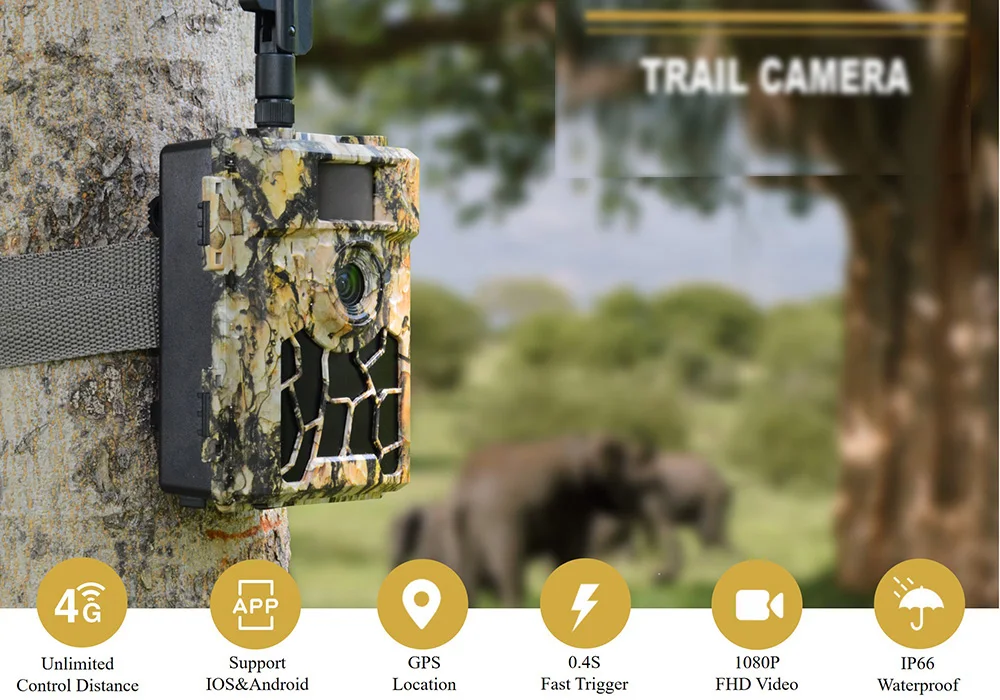 Waterproof Hd Hunting Trail Camera Forest Camera Night Motion Activated Outdoor Wildlife Camera