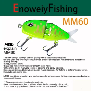 OEM Mini BFS Swimbait Precision Casting Lightweight ABS Lure Hand-Painted 3D-Printed Body Treble Saltwater Fish Lake Fishing – Soft Lure – view 5