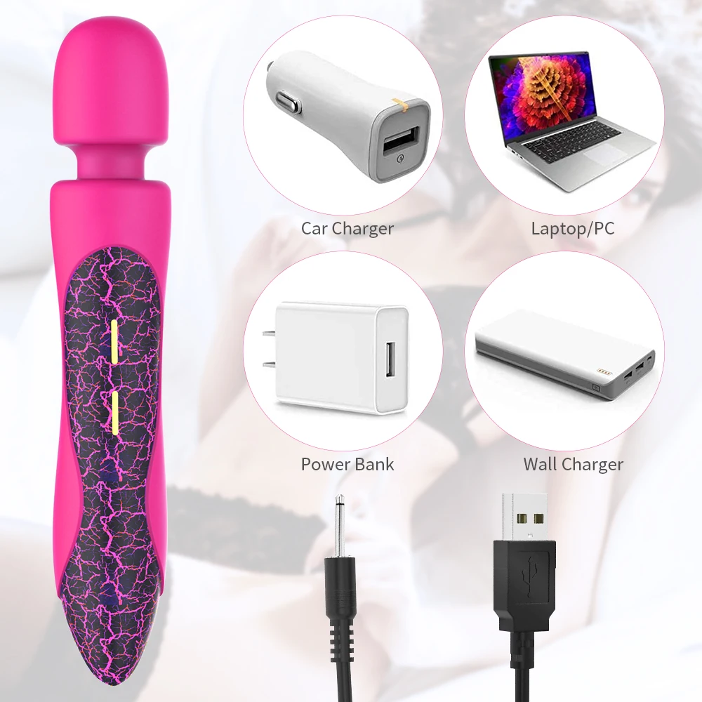 New Arrival 10 Speed Inductive Touch LED Magic Vibrator Massager Wand Sex Av Vibrator Adult Sex Toys Woman Vibrator
