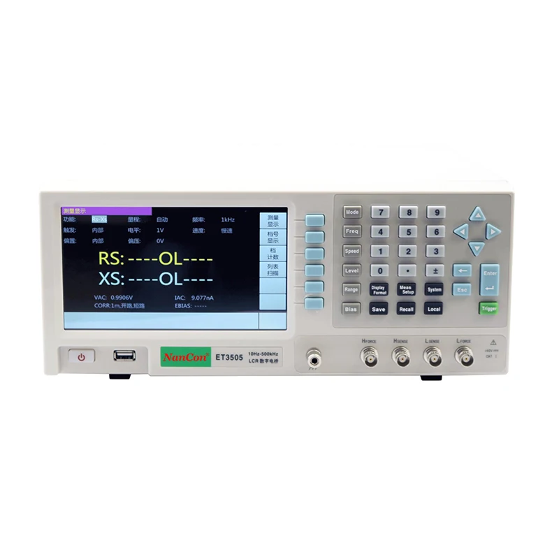 NanCon OEM Metall ET3501 Serie 10HZ~100KHZ Frequenztestgerät Einstellbarer Schrittweiser LCR-Meter mit USB LAN RS232 – Detail 1