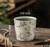 Maceta pequeña con estampado floral-1413 cm-con agujeros de drenaje