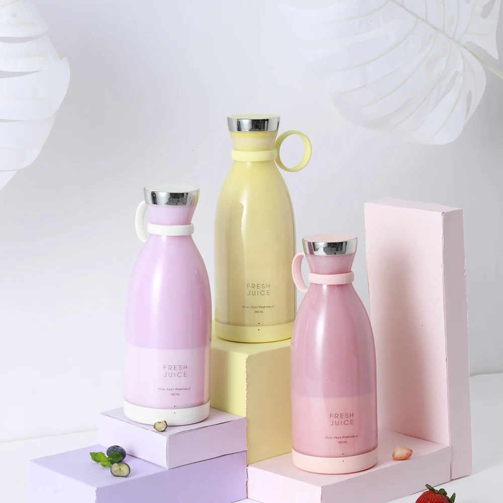 350ml Portable Blender Mini Fresh Juice Blender USB Personal Fruit Juicer