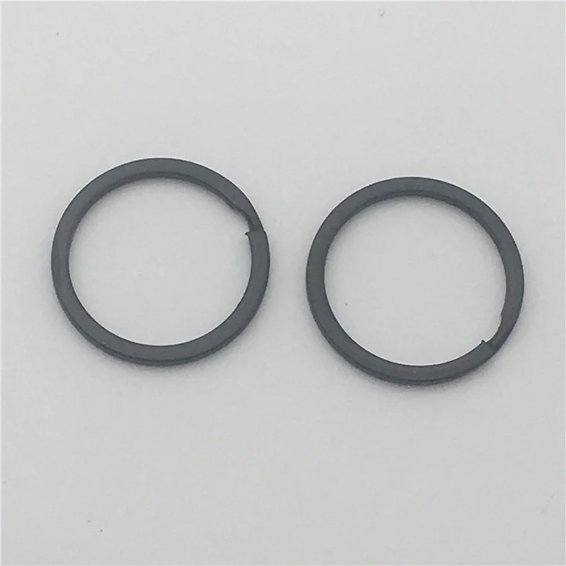 Black 25mm,28mm,30mm,35mm Outer Diameter Split Ring Flat Keyring