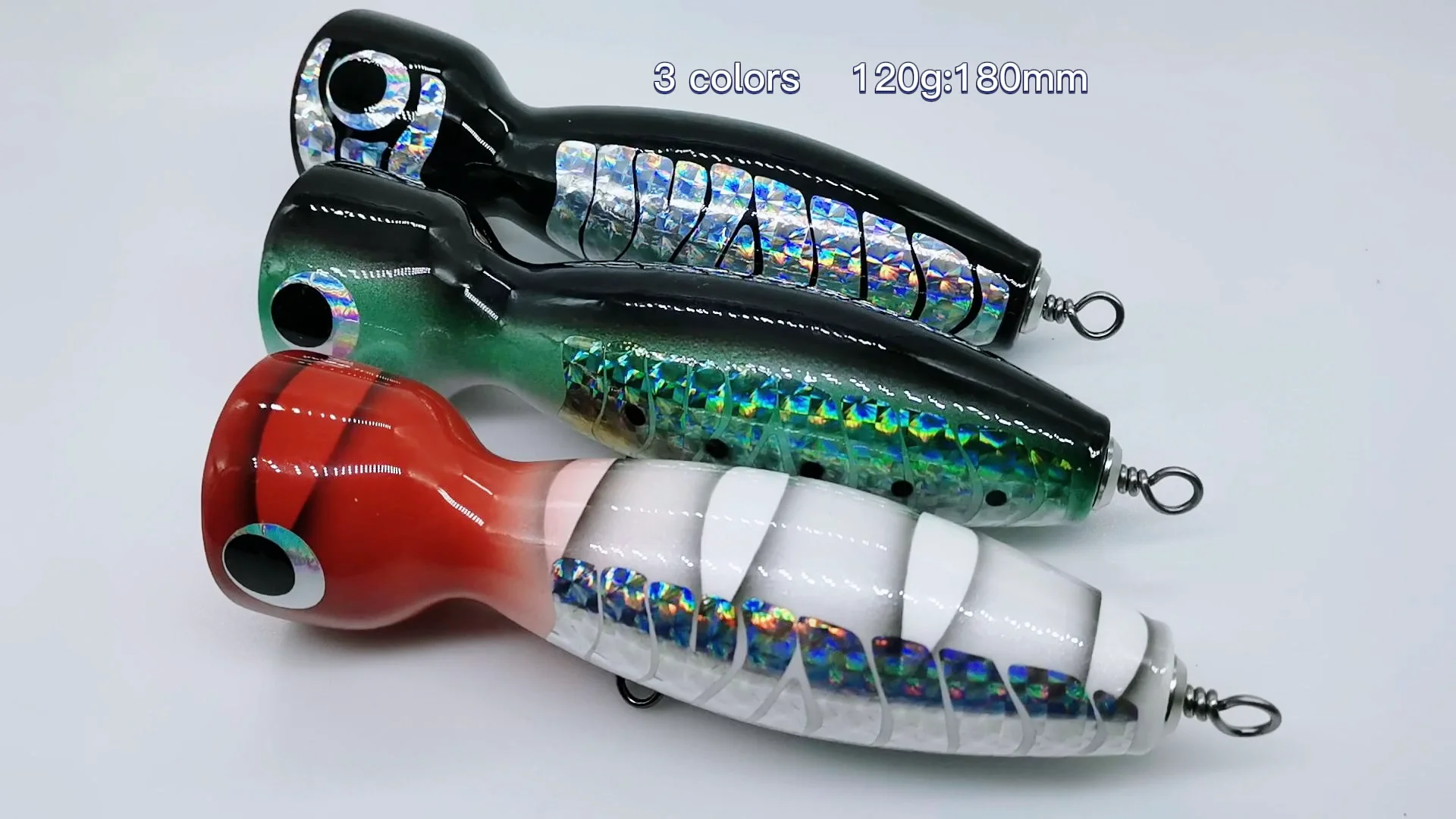 Weihai工場手作り木製ポッパールアー18cm 120gトップウォーター