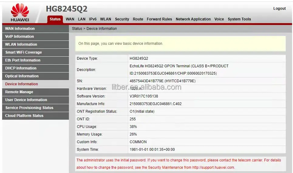 Huawei Hg8245q2 Ont Dual Band 5g Et 2 4g Fiber Router Gpon Onu Hg8245q2 Provide 4 Ge2 Pots1 5883