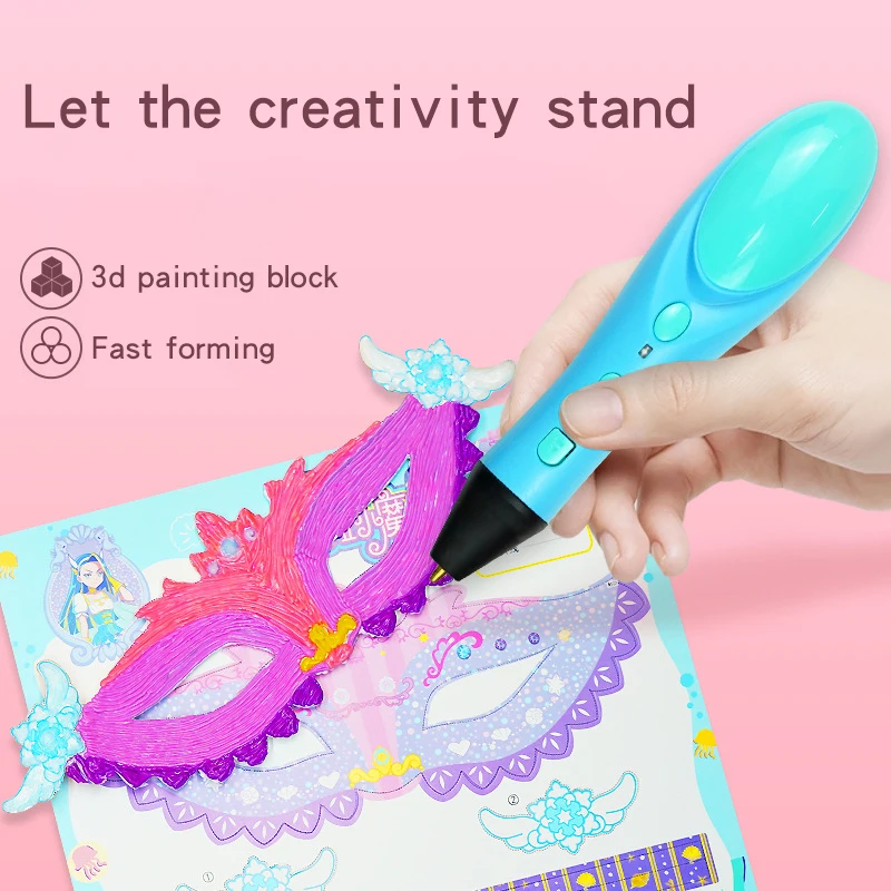 High Temp 3D Painting Pen Children Creative Quick Stereo Shape PLA Filament 3D Printing Pen Set Educational Drawing Toys for Kid