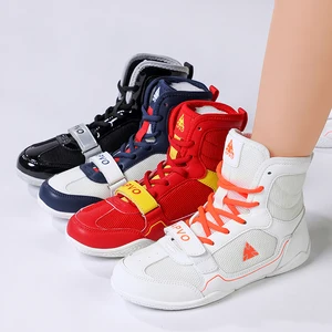 New Design Professional Combat Fitness Bodybuilding Boots Custom High Top Boxing Shoes for Kids and Men
