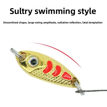 Lure Small Bean Ding Lure Sequin Spoon Sequin Road White Horse Mouth Fish-Shaped Zinc Alloy Artificial Hard Bait Lure – Metal Jig – view 4
