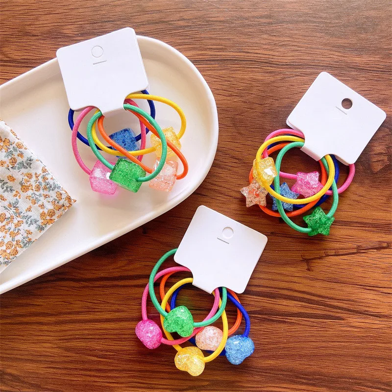 Korean Style Children Accessories Colorful Elastic Hair Rubber Band High Quality Rubber Band Children Hair Ties