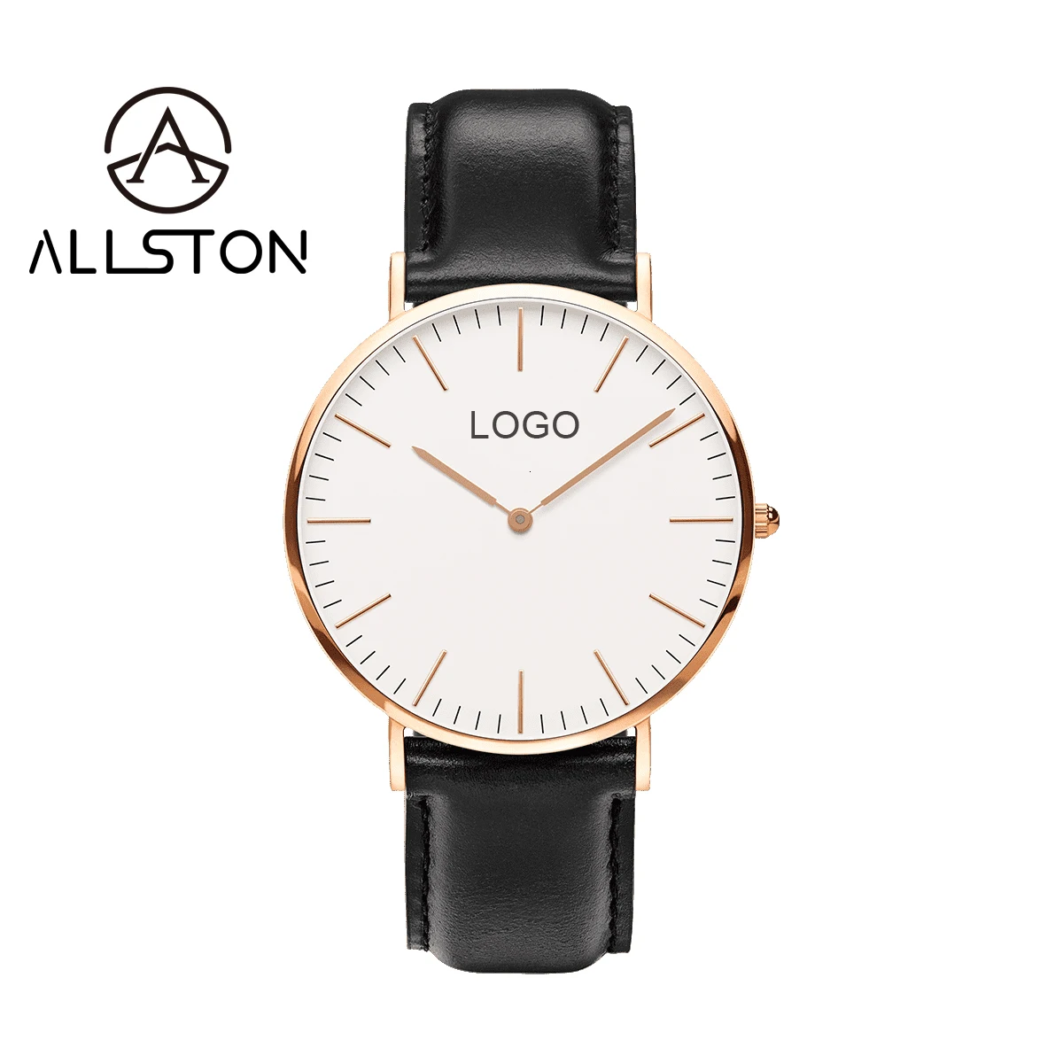 Custom 40mm Dial Men's Wrist Watches Personalized Logo Own Branding Leather Watch Band Quartz Movement OEM Nylon Band Japan