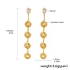 Pendientes de borlas de oro