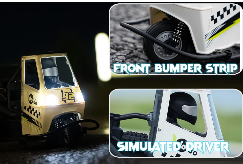 In Stock Italian Piaggio Ape Proto Show Three Wheels 1/16 RC