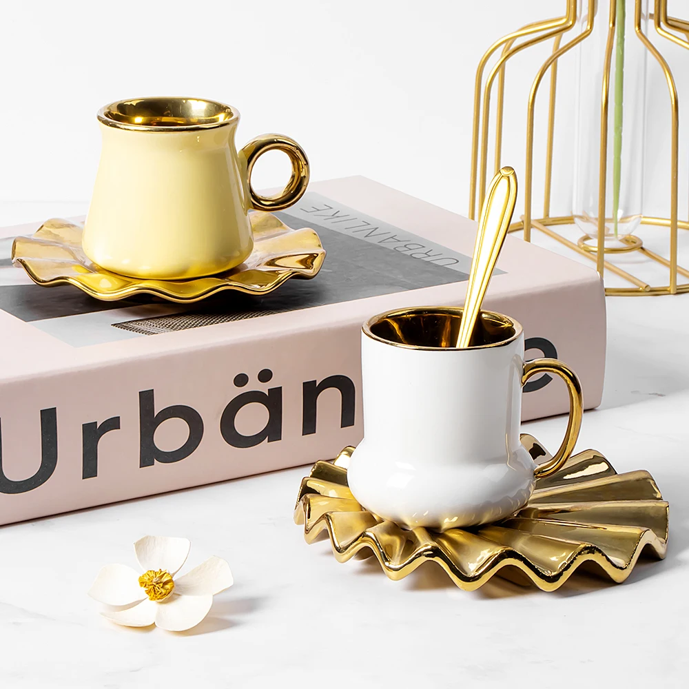 Factory Wholesale Luxury Cappuccino Espresso Cups Porcelain Ceramic