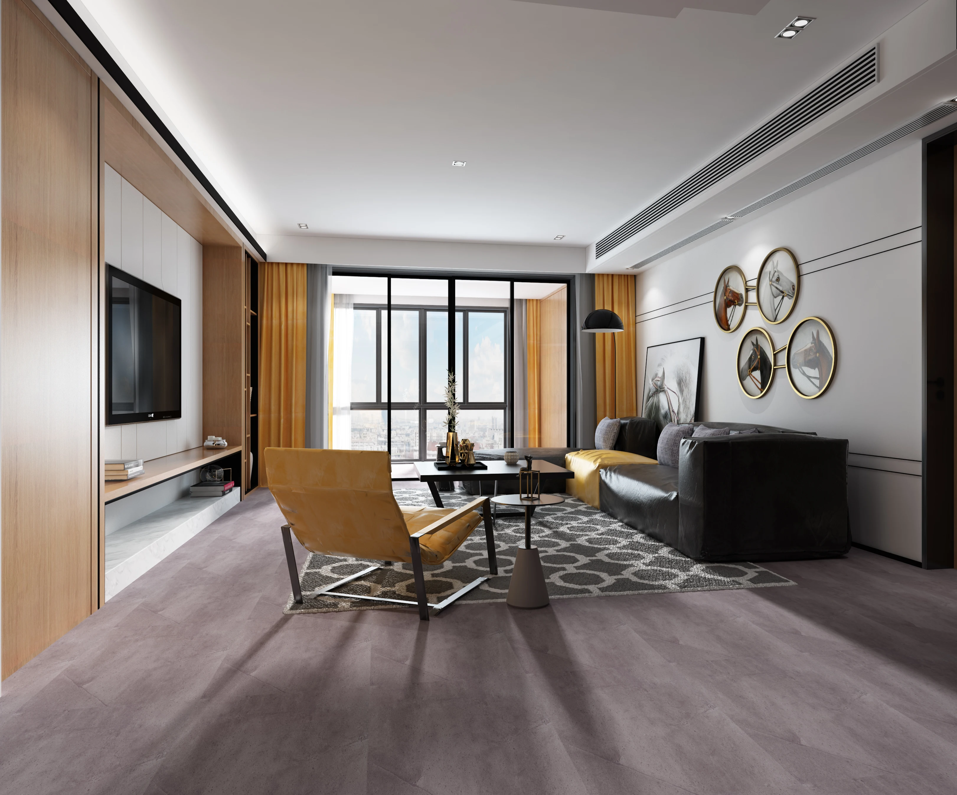 ABA  Customize Layer Surface Office Building Indoor Vinyl Flooring Stone Vinyl Plank