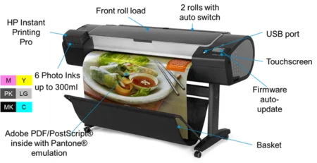 Refurbished A0 B0 Paper Printer for HP DesignJet Z5200 Z5400 Plotter Cutting Machine 44-inch Inkjet Color Wide Format Printer